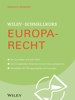 cover image of Wiley-Schnellkurs Europarecht